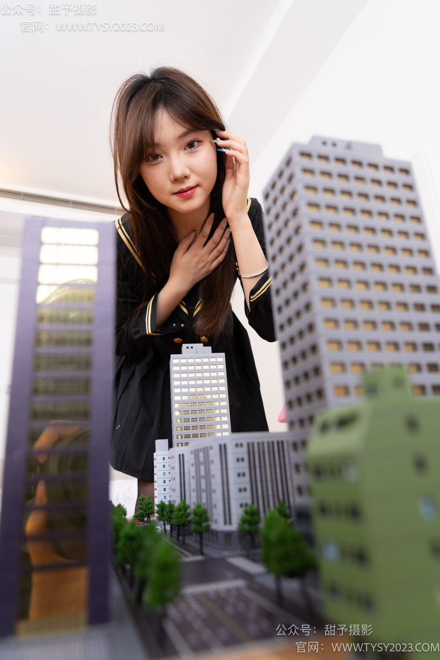 图片[4]-甜予摄影 NO.077 璇璇-JK制服、凉爽高跟鞋、嘿丝（脚尖透明款）、小人国剧情[128P+2V／10.6GB]-绅士图