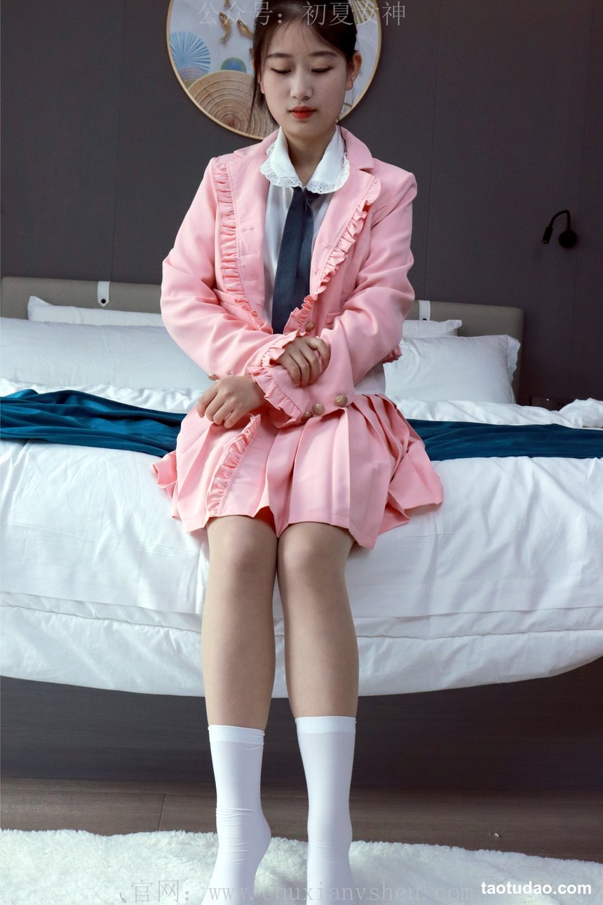 图片[3]-初夏女神 NO.012 念念 S码粉色JK套搭配36码小白鞋[113P+1V／5.41GB]-绅士图