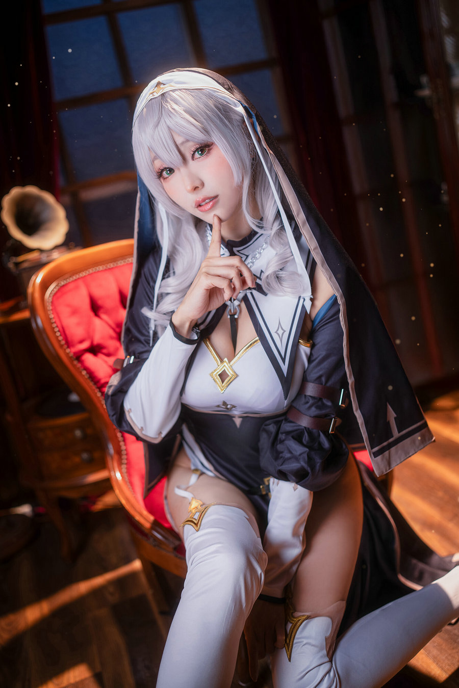 Ely_eee(ElyEE子) - Shirogane noel~Nun / 27P13V-206MB / cos萌妹-绅士图