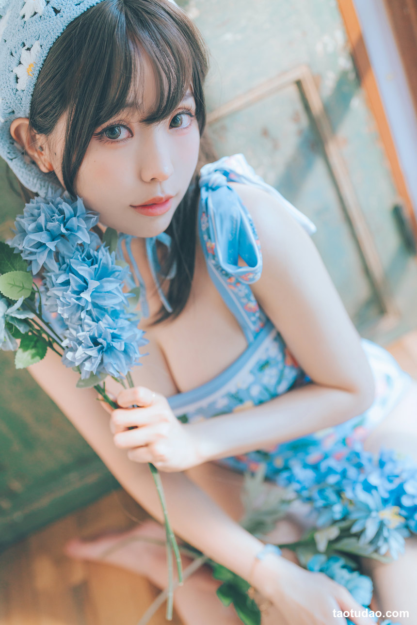 图片[4]-ElyEE子 – NO.122 2023.august D-復古水藍花 Vintage Aqua Blossom [38P-159MB]-绅士图