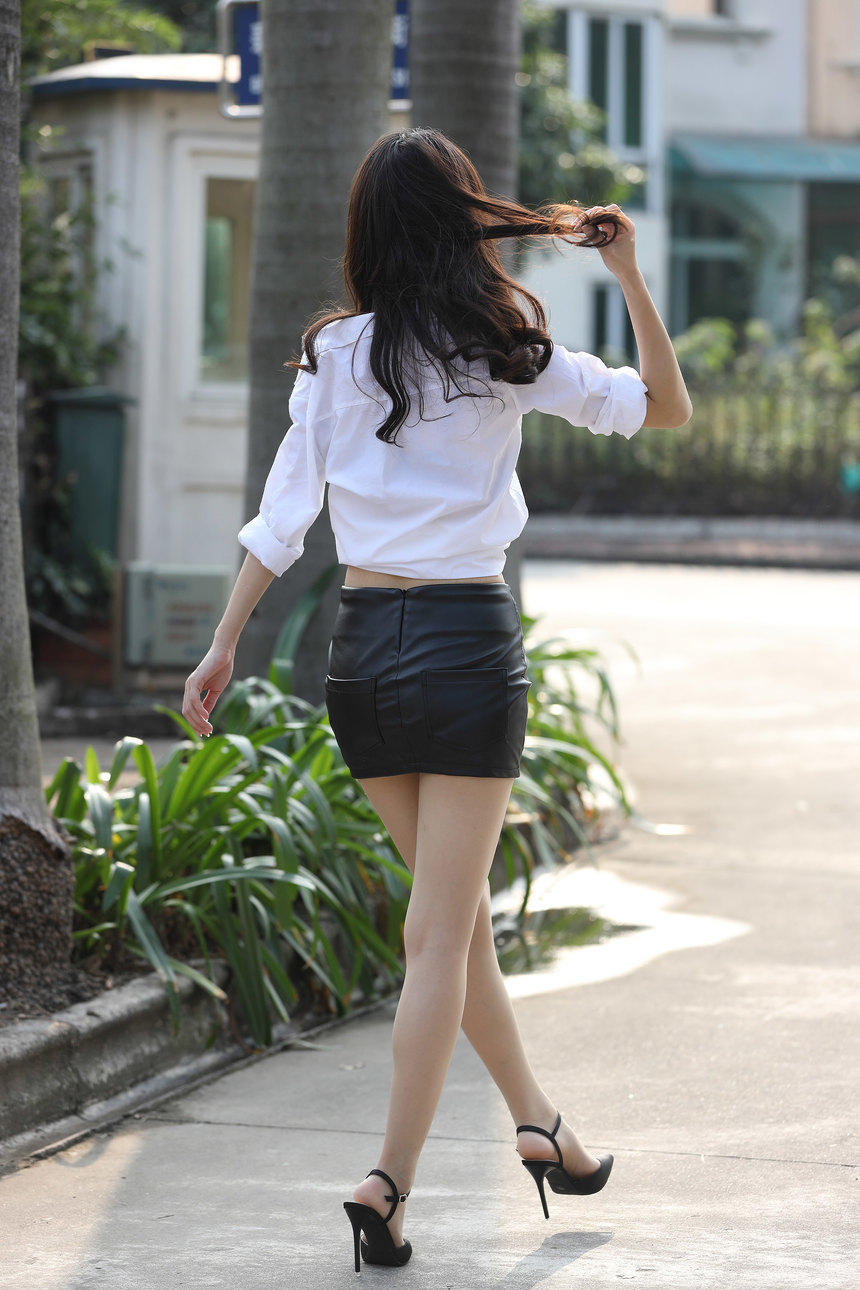 图片[4]-精选街拍作品 NO.0040 白衬衫皮裙秀丽美女原图[322P／278MB]-绅士图