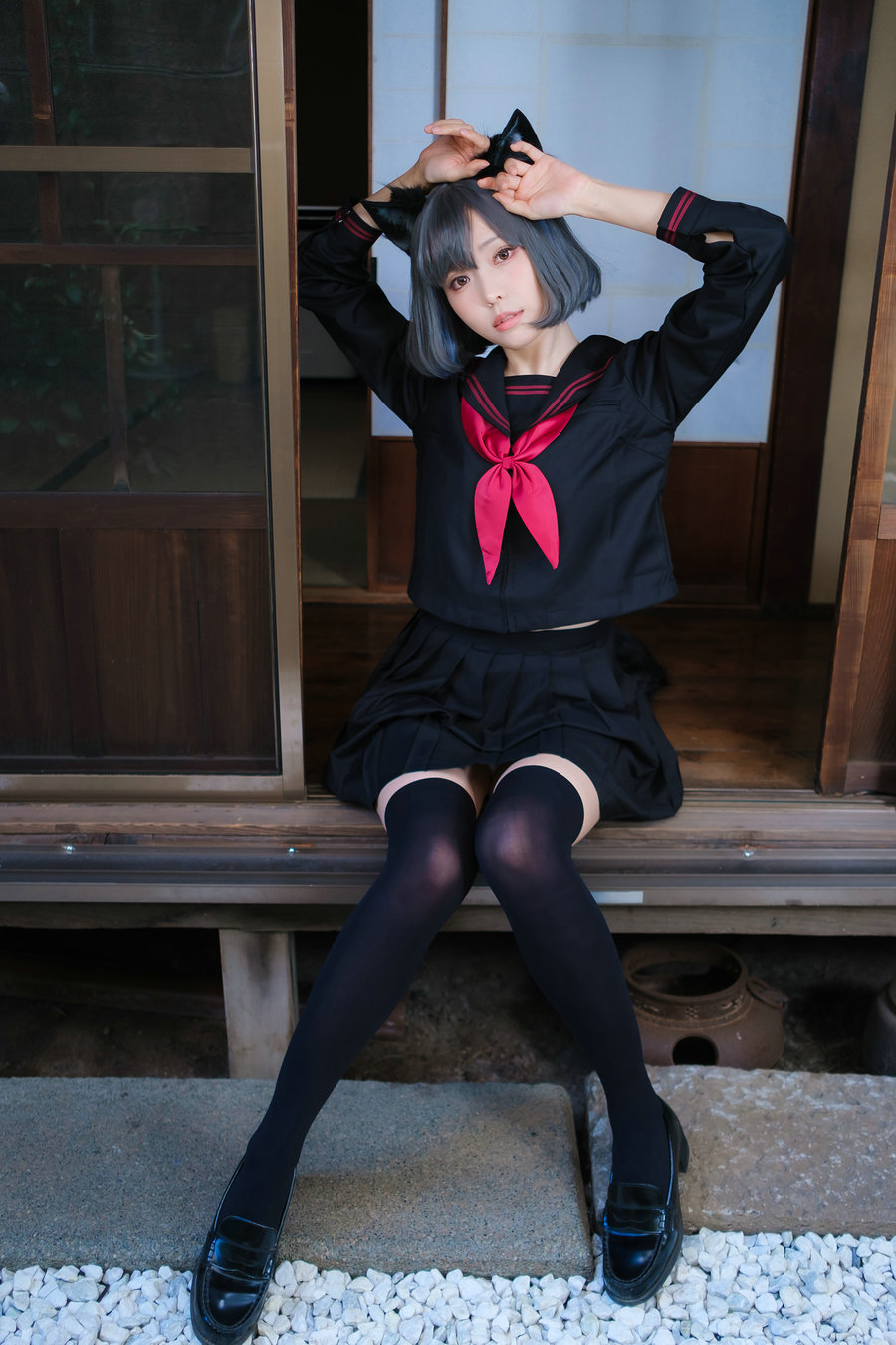 Ely_eee(ElyEE子) - Veranda Black Cat緣廊黑貓 / 37P2V-144MB / cos萌妹-绅士图