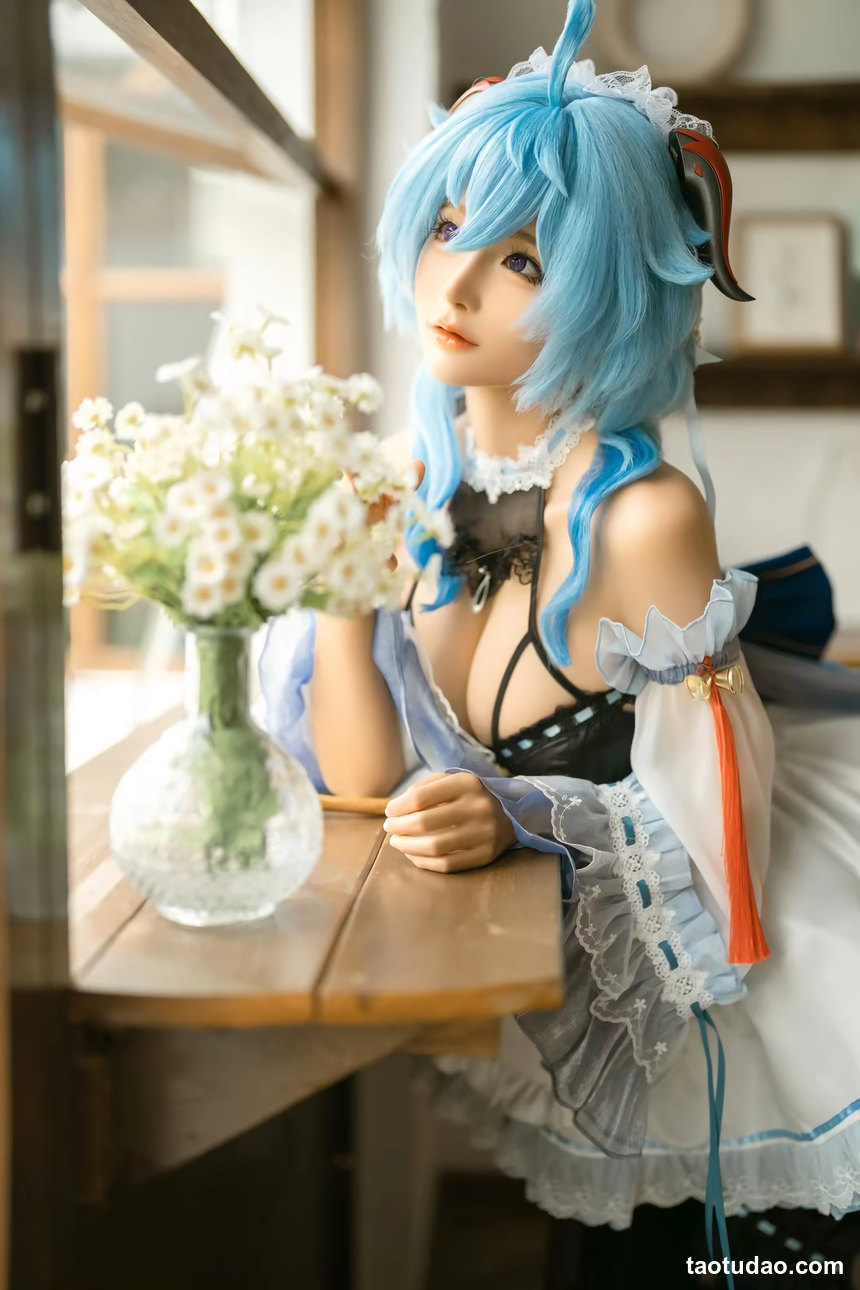 图片[3]-蠢沫沫 – 甘雨女仆 [14P-158MB]-绅士图