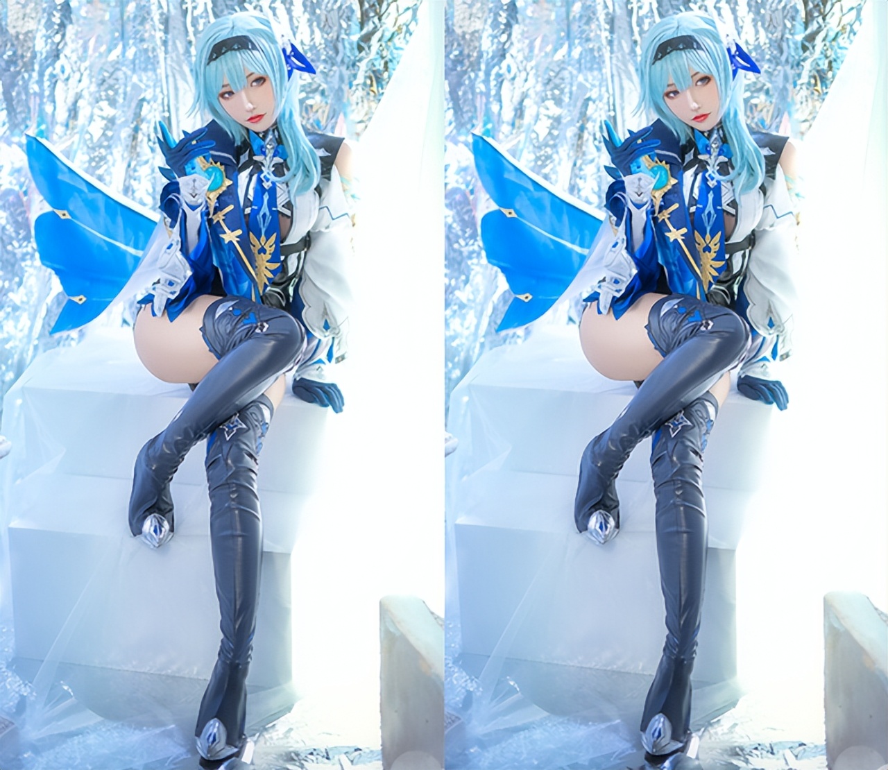 大长腿小姐姐COS《原神》优菈一角！网友：美奂美仑！-艺库