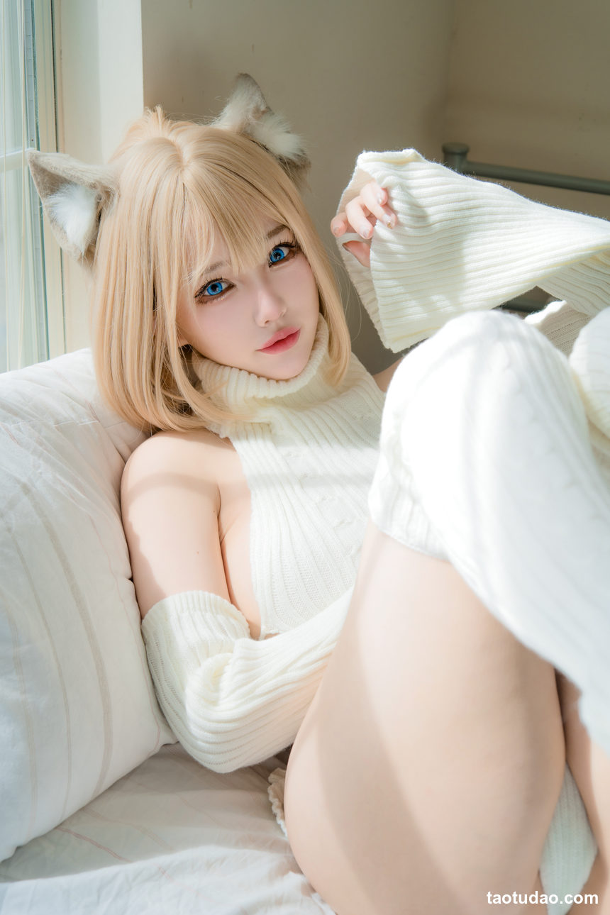 图片[3]-狐洛洛子-慵懒白猫[36P-462MB]-绅士图