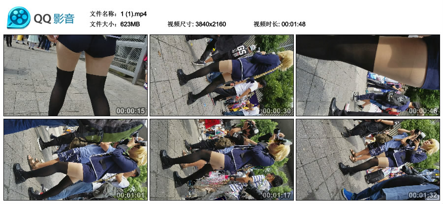精选街拍视频 No.2372 二次元美少女极品肉丝袜美腿 / 623MB / 街拍视频-绅士图