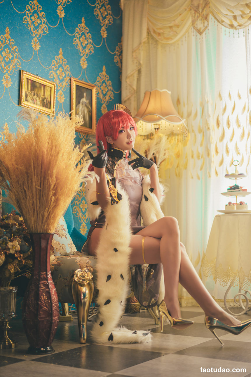 图片[4]-源纱希喵喵喵 – NO.017 君主旗袍[16P-201.8M]-绅士图