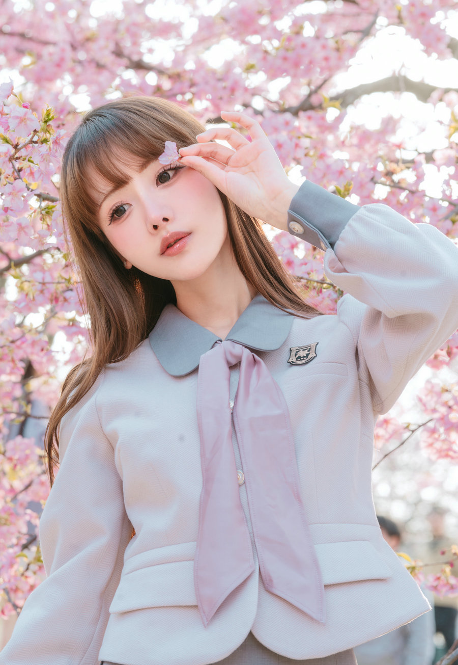 紫氯氯 – 樱花下的JK少女 / 18P-71MB / cos萌妹-绅士图