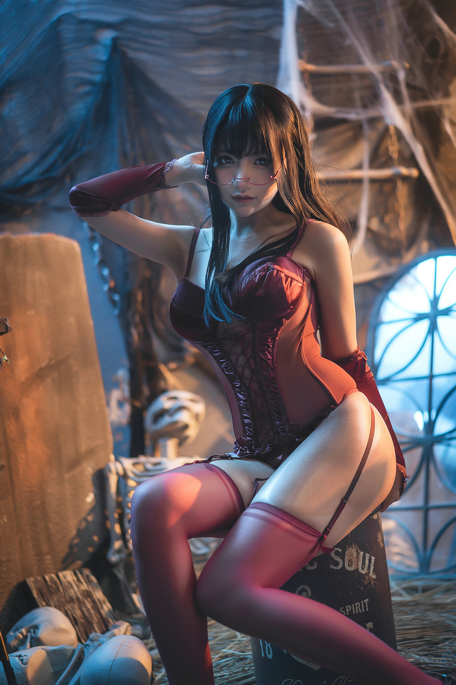 是一只熊仔吗 - 红色corset / 42P-189MB / cos萌妹-绅士图
