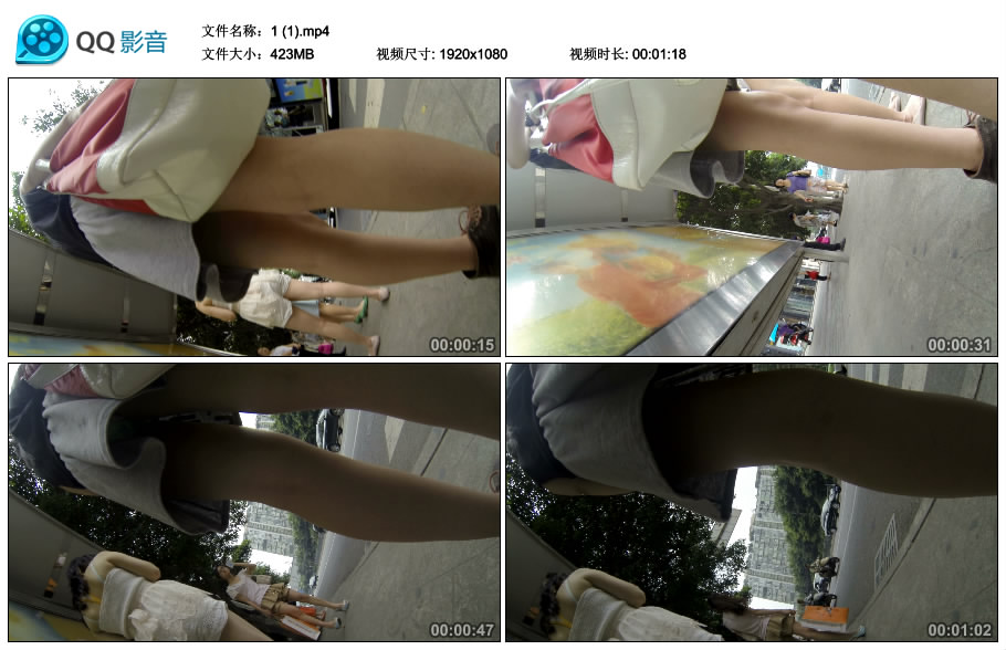 精选街拍视频 No.1821 隐喻大师作品 - 戴眼镜的妹子卡通内内 / 423MB / 街拍视频-绅士图