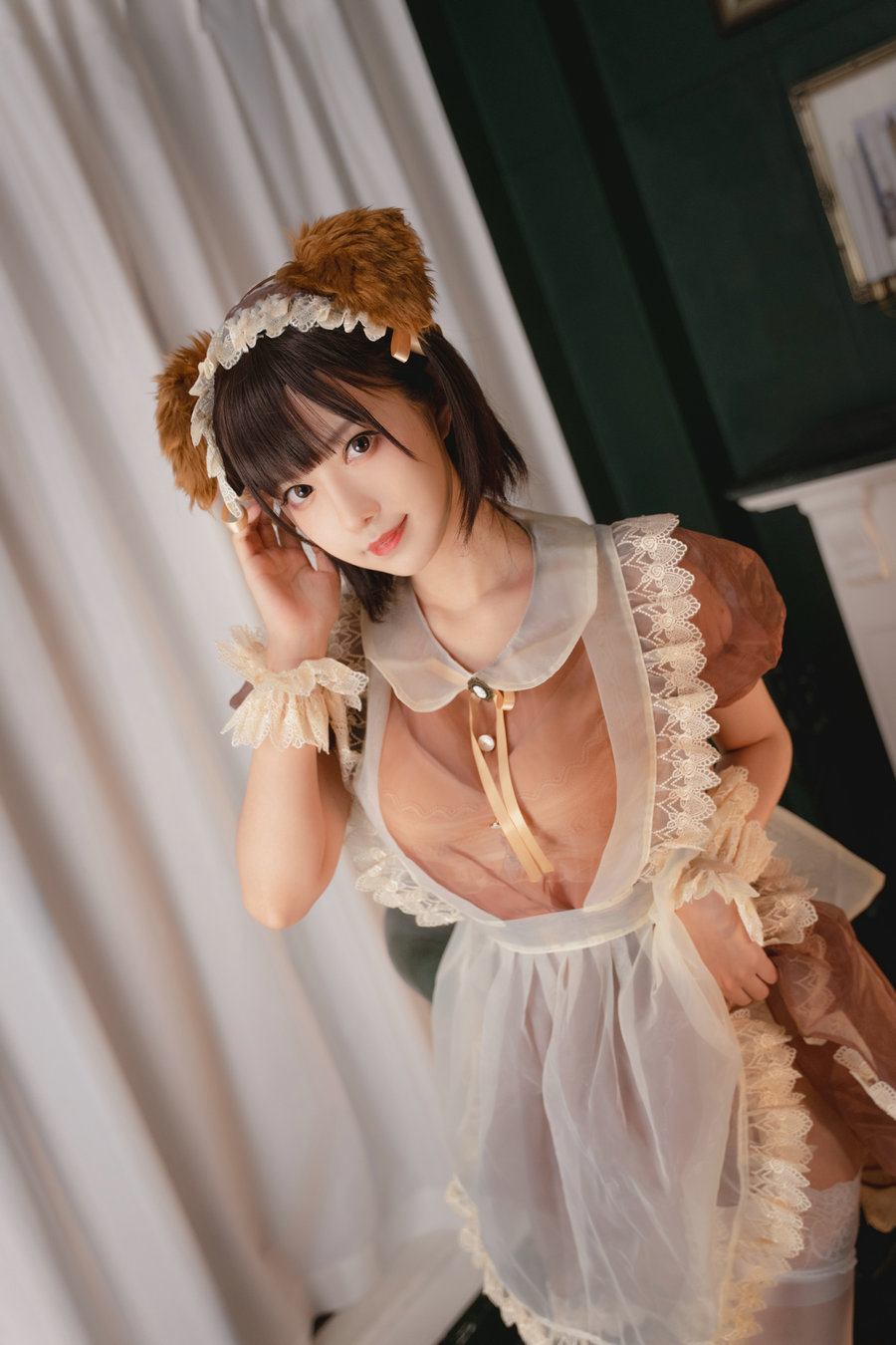 Shika小鹿鹿 – 透明女仆 / 22P-438MB / cos萌妹-绅士图