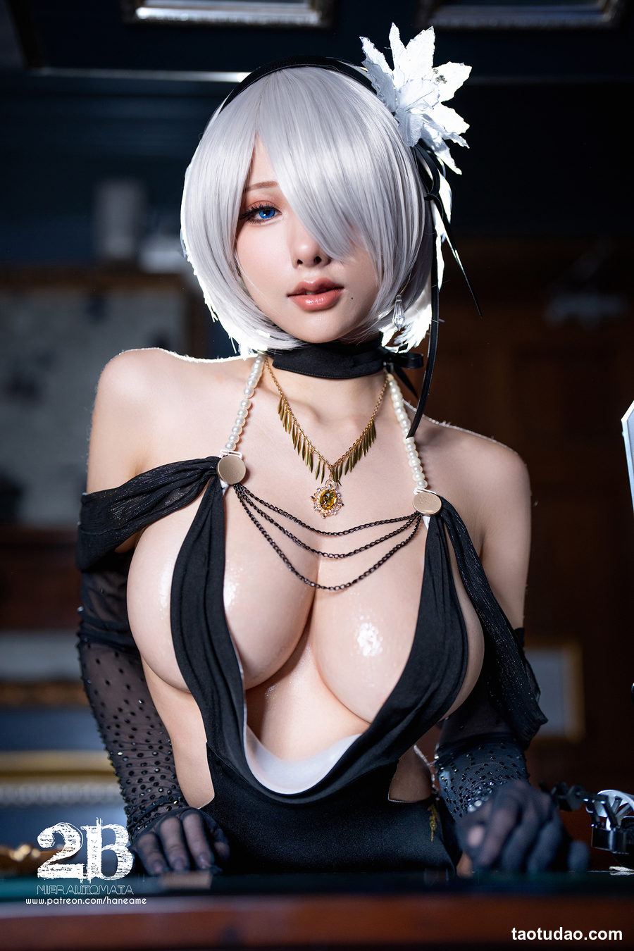 图片[2]-HaneAme雨波 – 2B Gown [31P-93MB]-绅士图