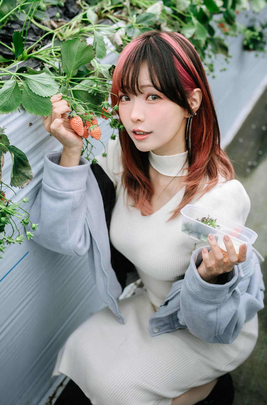 Ely_eee(ElyEE子) - Strawberry Picking Date / 34P2V-128MB / cos萌妹-绅士图