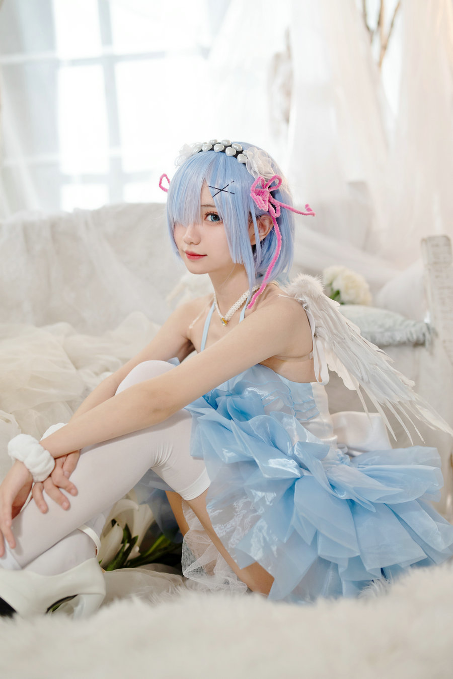 花柒Hana - 蕾姆天使 / 19P-75MB / cos萌妹-绅士图