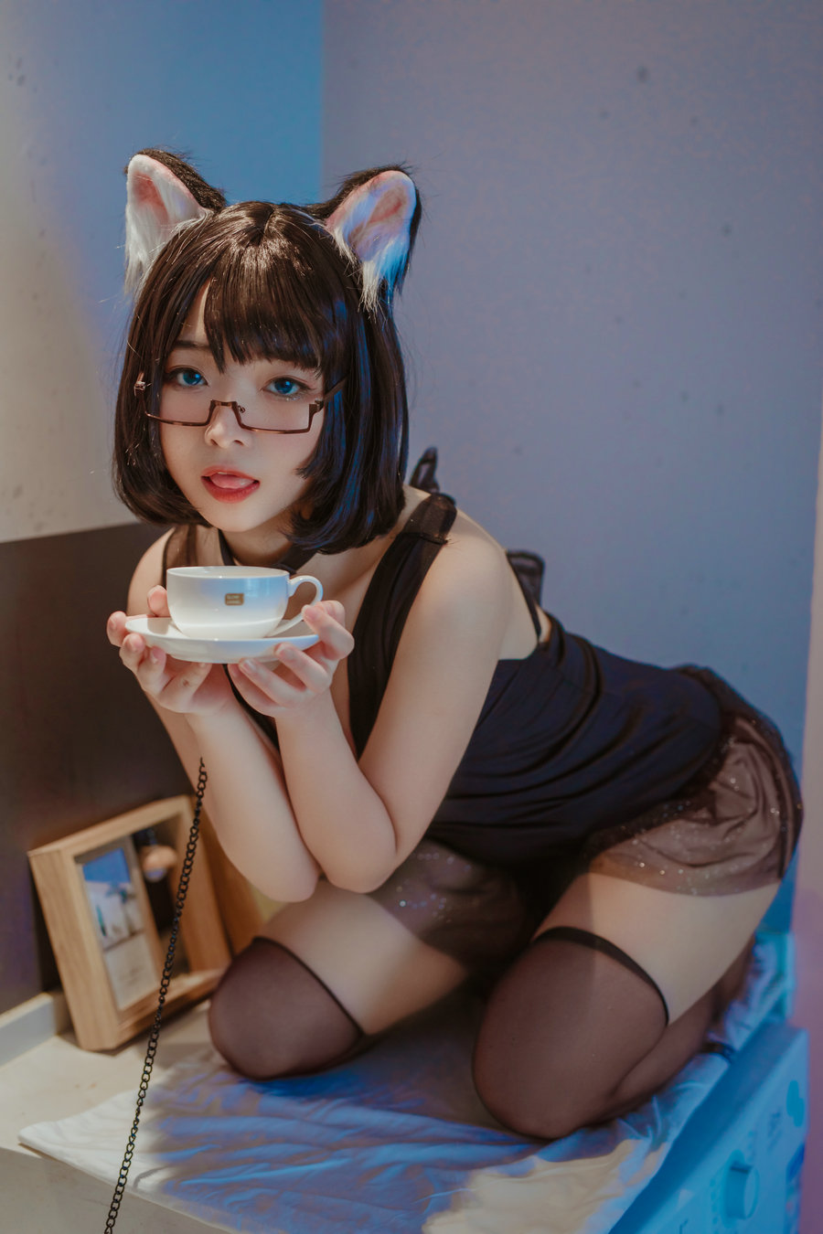yuuhui玉汇 - 猫猫头黑裙子 / 10P-110MB / cos萌妹-绅士图
