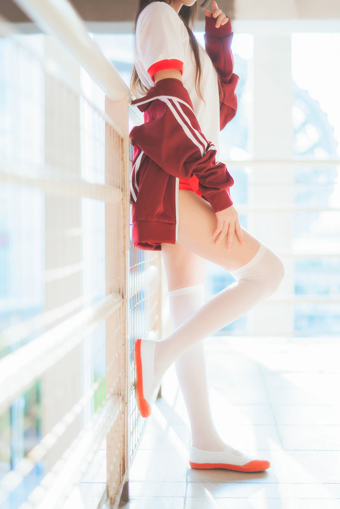 桜桃喵 - 红色体操服 / 44P-538MB / cos萌妹-绅士图