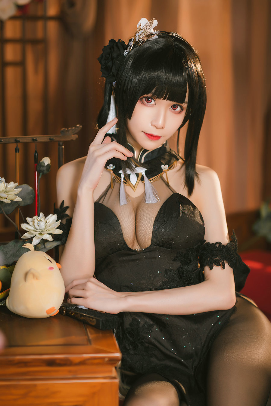 Tomoyo酱 - 碧蓝航线 镇海旗袍 / 27P-163MB / cos萌妹-绅士图