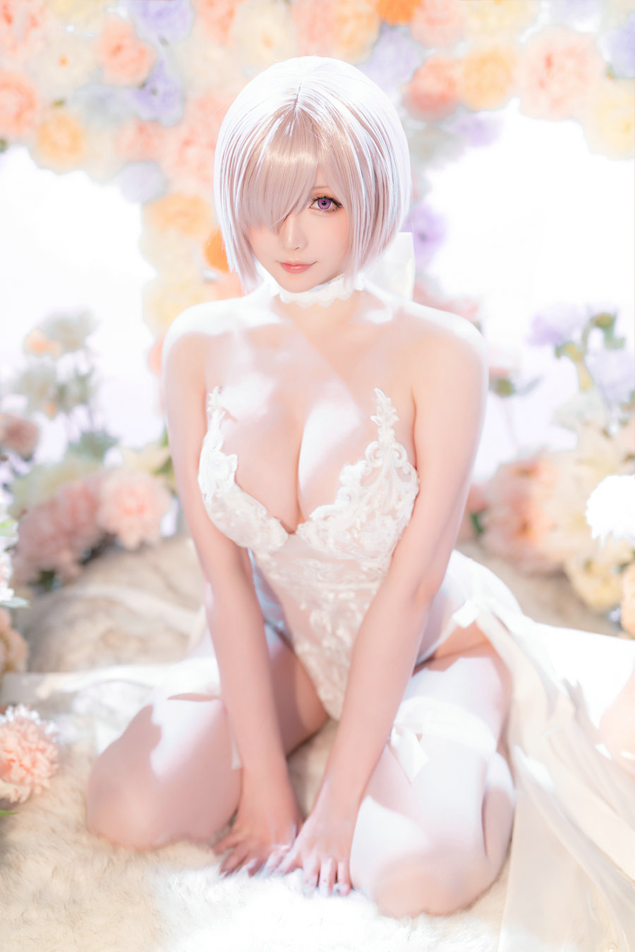 Coser小姐姐星之迟迟 - 玛修同人婚纱 / 78P1V-425MB / cos萌妹-绅士图
