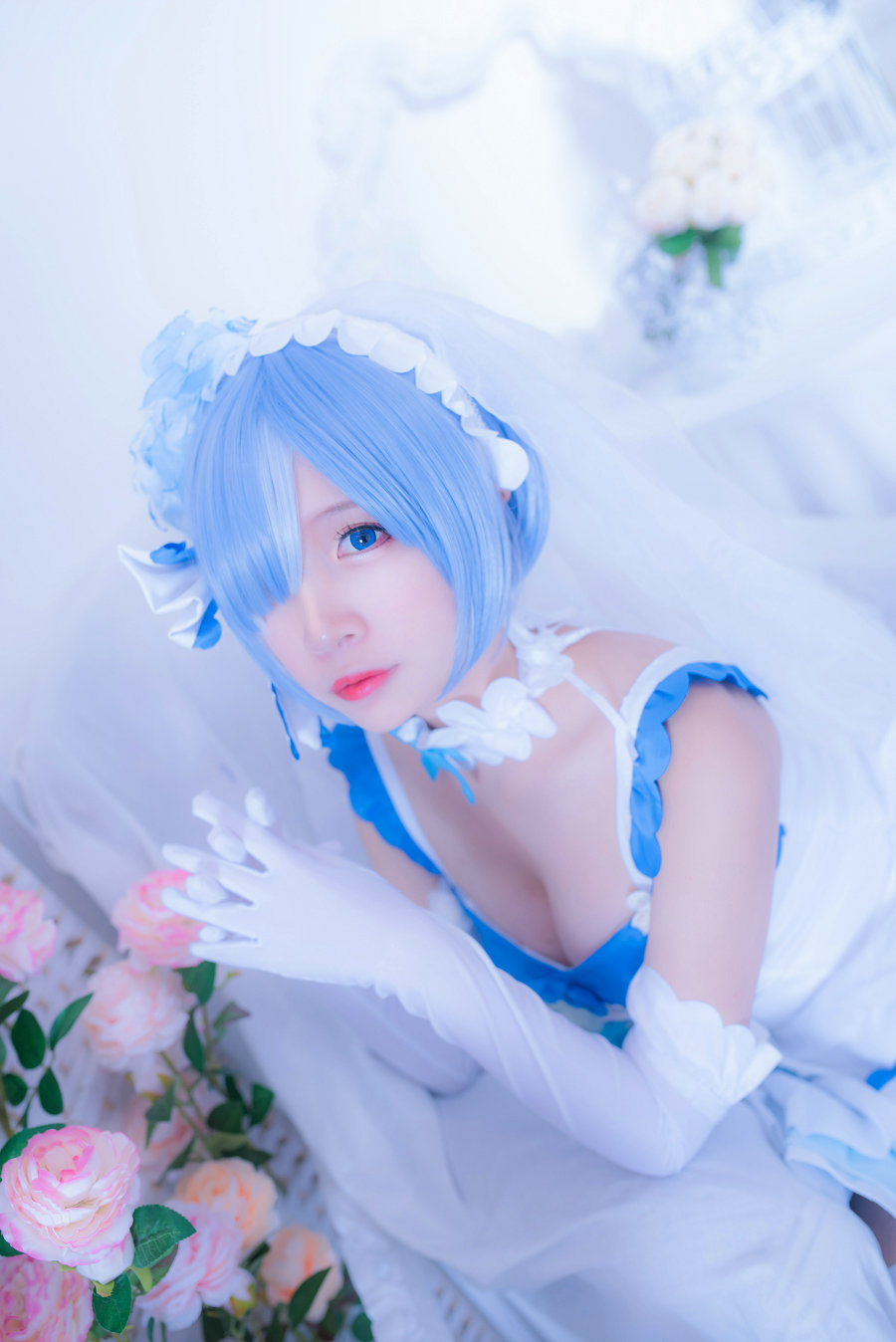 人气Coser二佐Nisa - 雷姆花嫁 / 33P-77MB / cos萌妹-绅士图