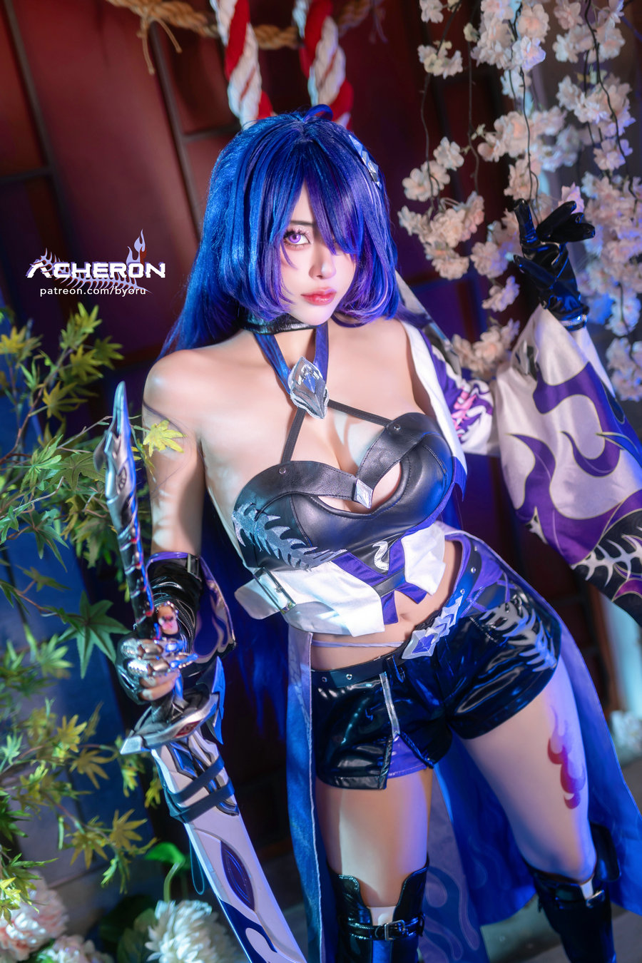 日本性感萝莉Byoru - Acheron 黄泉（星铁）/ 57P11V-1.17GB  / cos萌妹-绅士图