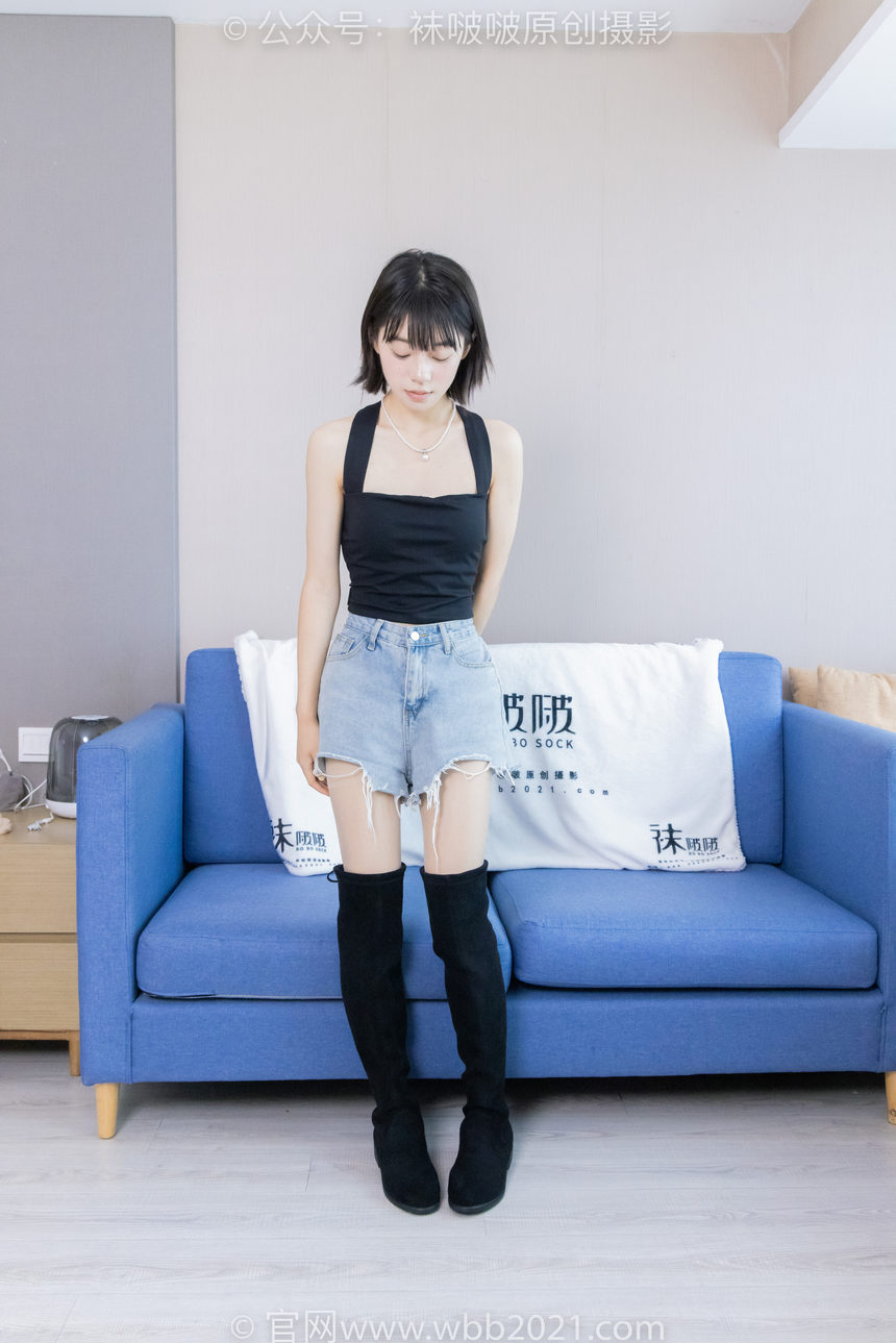 图片[3]-[BoBoSocks袜啵啵]NO.422 糯米-长靴、白棉袜、肉丝[140P+1V／6.79GB]-绅士图