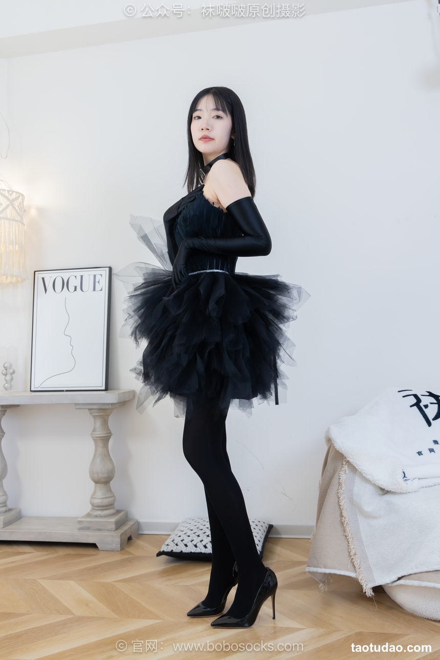 图片[4]-[BoBoSocks袜啵啵]NO.487 小甜豆 高跟鞋、油亮厚黑丝、黑色丝手套[145P+1V／5.59GB]-绅士图