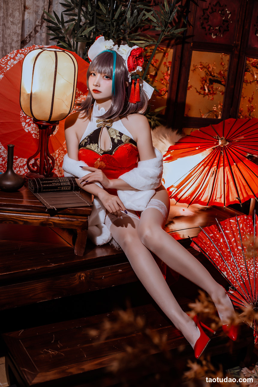 图片[3]-二佐Nisa – NO.151 碧蓝柴郡旗袍 [32P-591MB]-绅士图