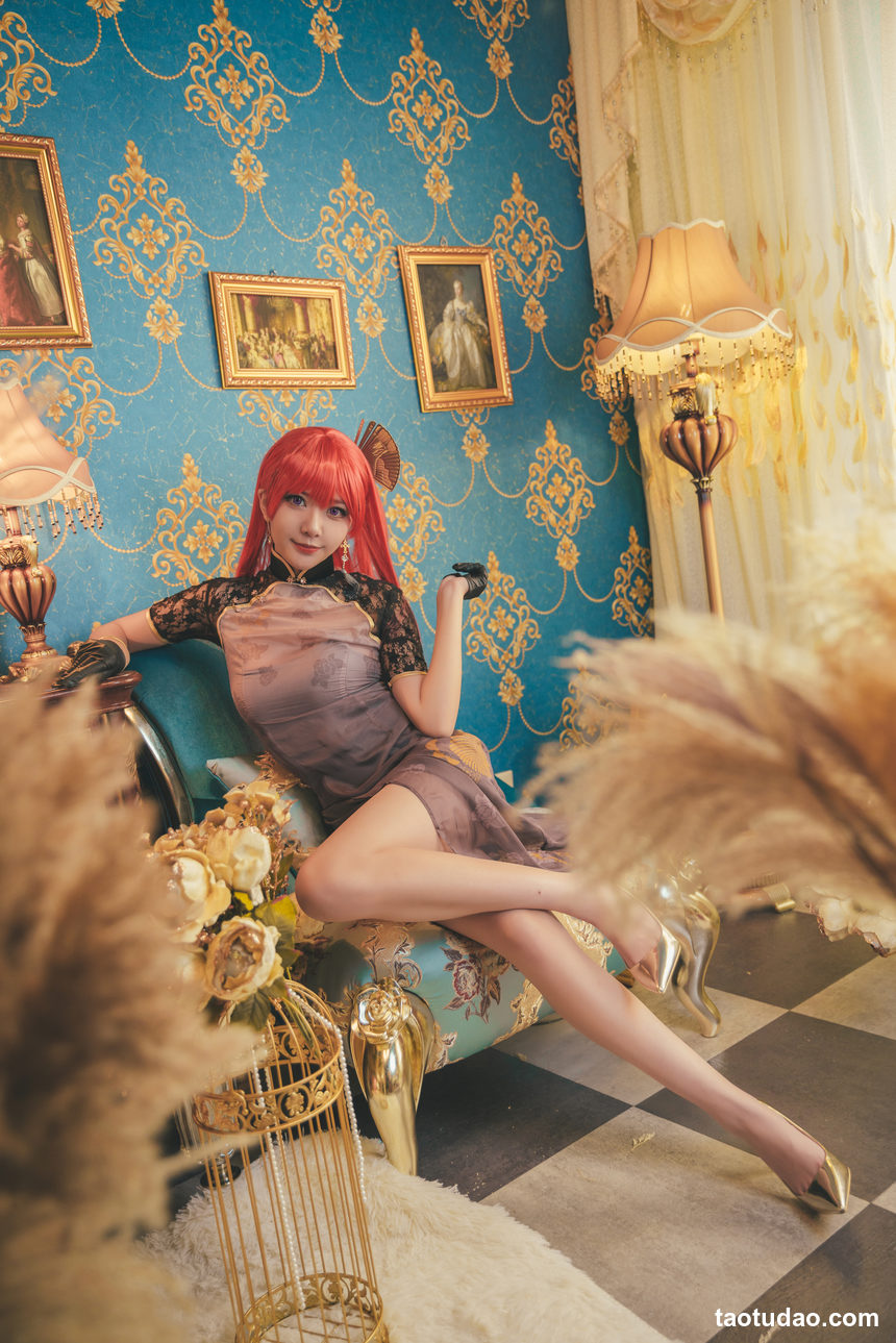 图片[3]-源纱希喵喵喵 – NO.017 君主旗袍[16P-201.8M]-绅士图