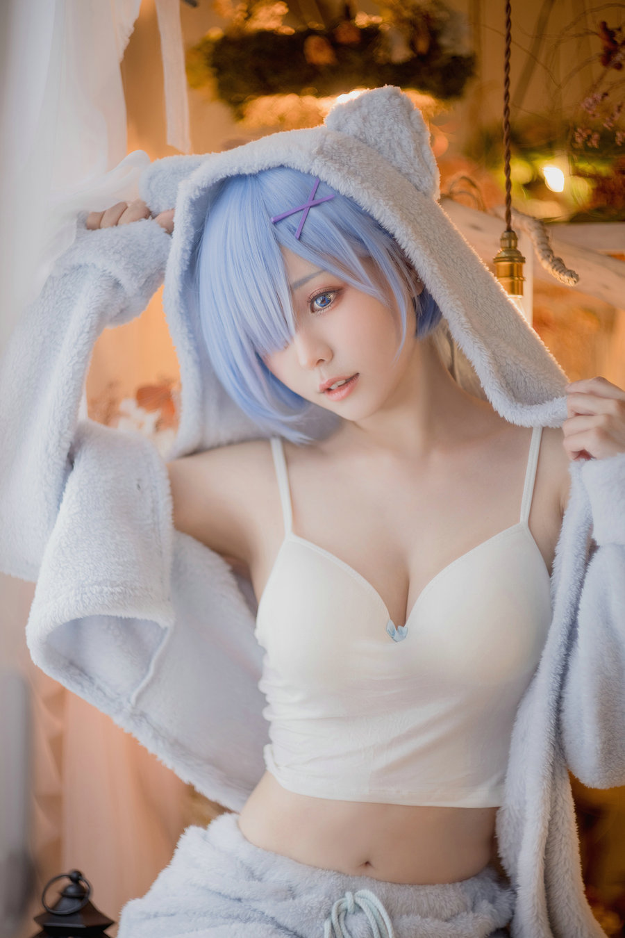 Ely_eee(ElyEE子) - Rem Pajamas / 22P1V-56MB / cos萌妹-绅士图
