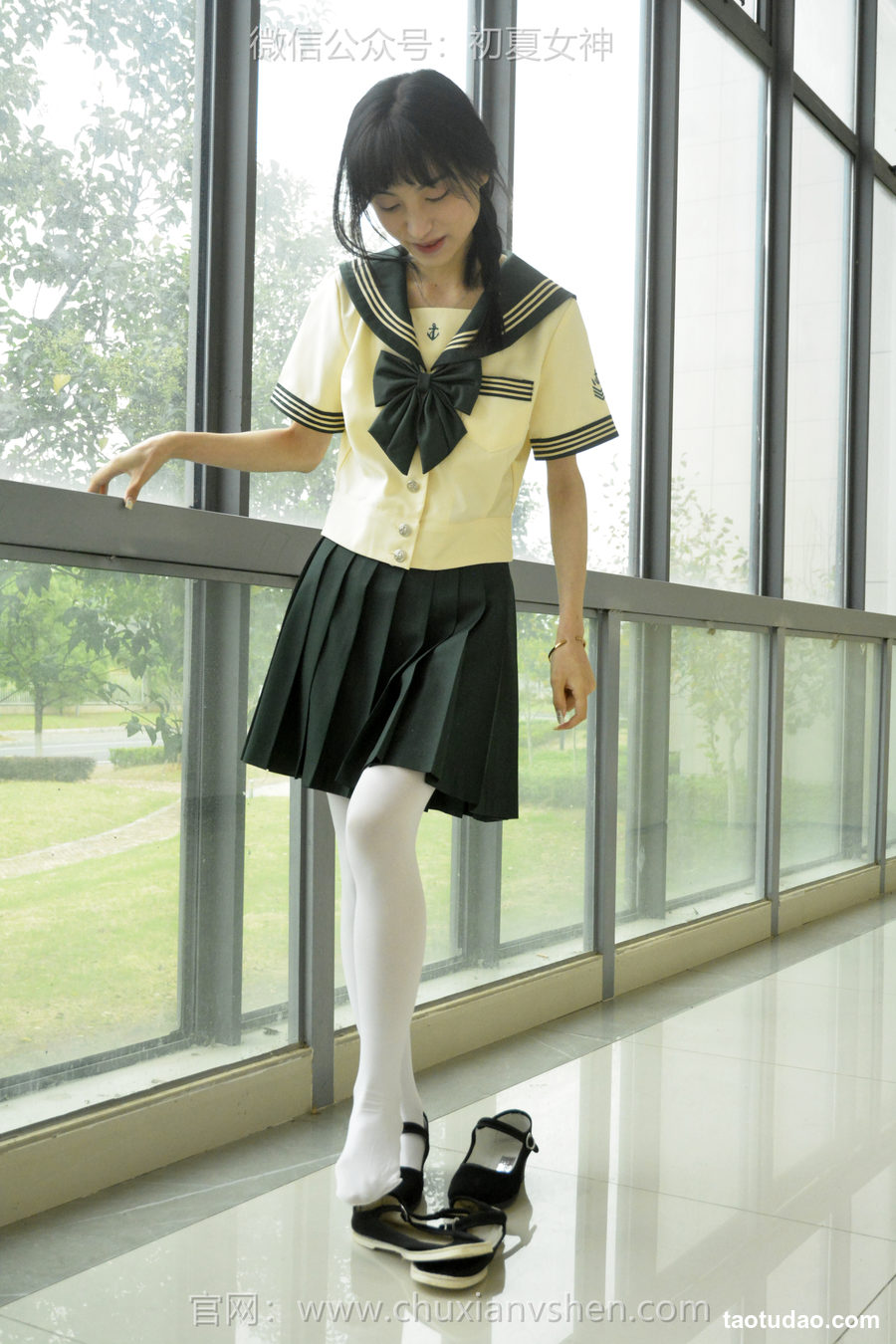 图片[2]-初夏女神 NO.096 柒柒 绿色水手服[140P+1V／4.76GB]-绅士图