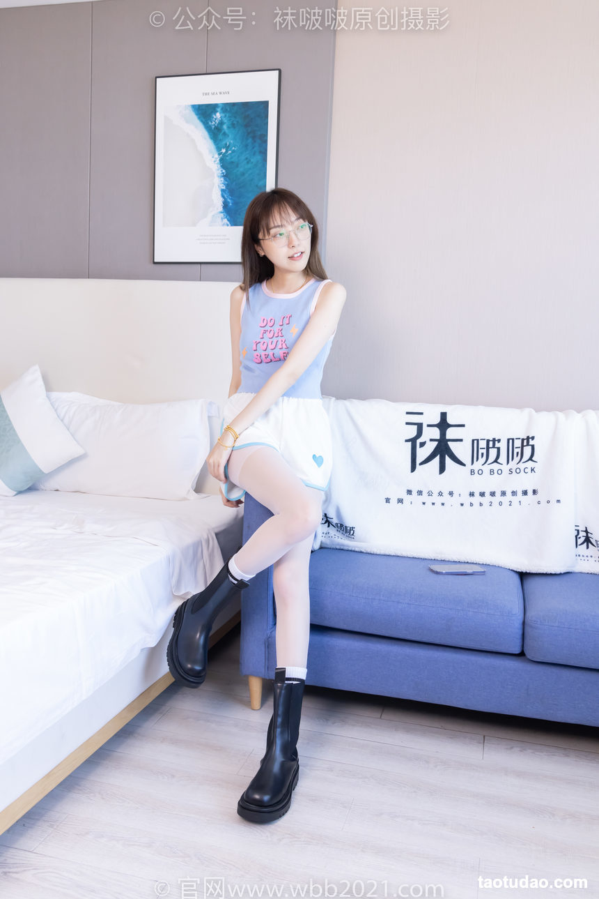 [BoBoSocks袜啵啵]NO.479 稚予 短靴、长筒白棉袜、白丝[140P+1V／5.53GB]-绅士图