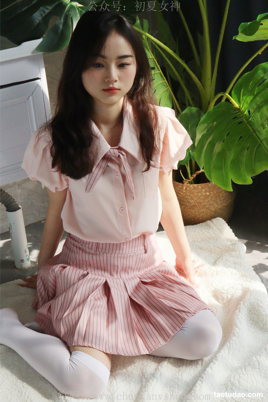 图片[2]-初夏女神 NO.015 十一 粉色S码休闲JK搭白色高跟鞋[97P+1V／6.40GB]-绅士图