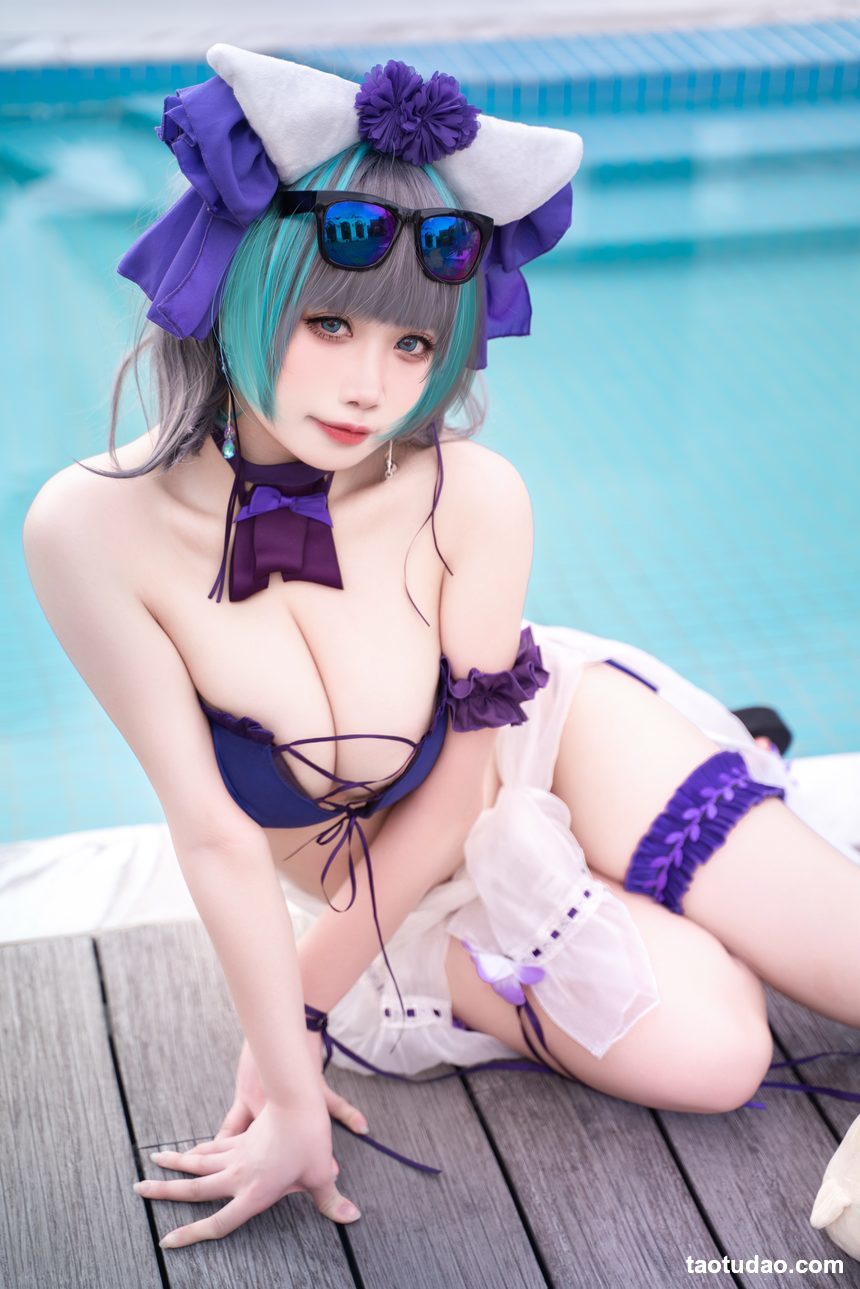 图片[3]-贞子蜜桃-碧蓝航线-柴郡泳装[60P+1V-1.19G]-绅士图