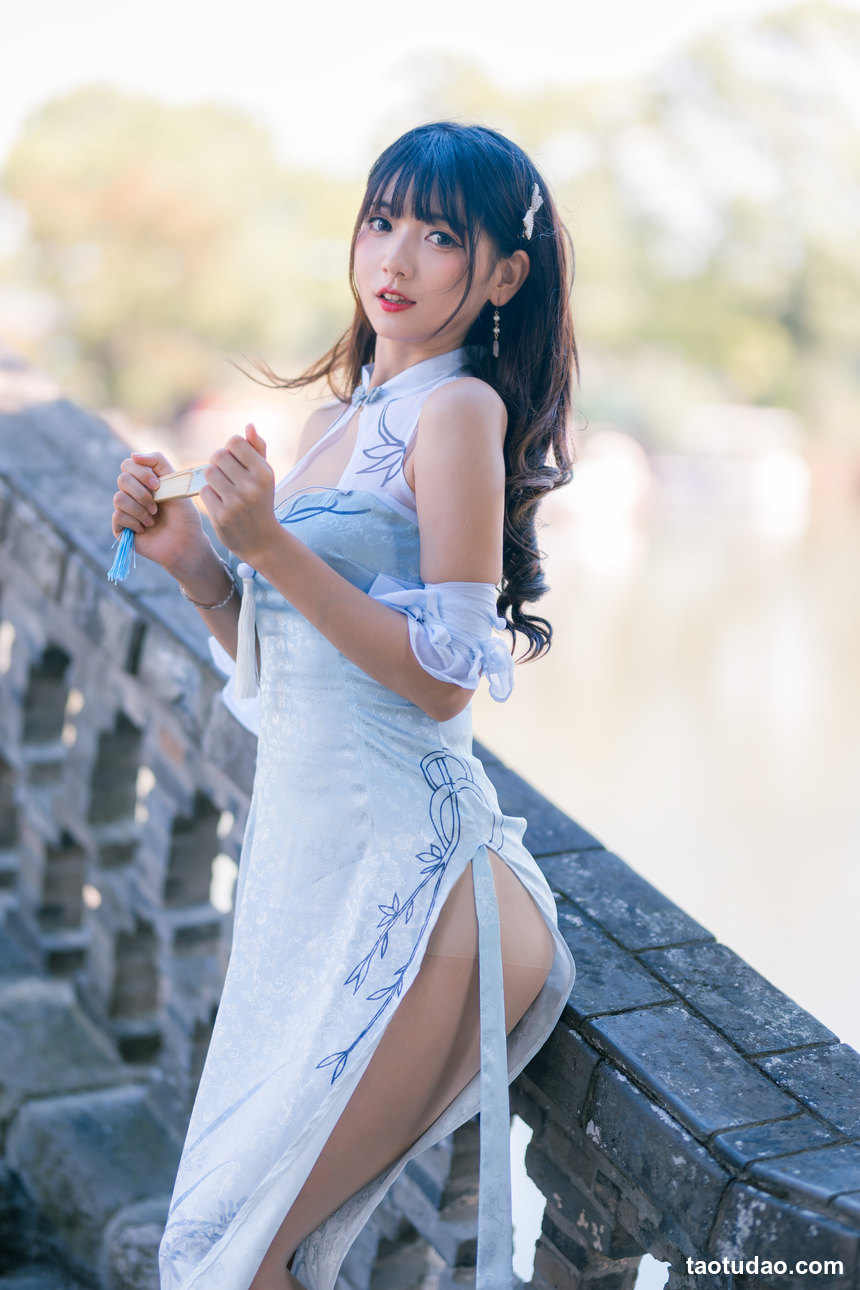 图片[3]-kyokyo沉迷汉堡王 – 蓝色旗袍 [24P-102MB]-绅士图