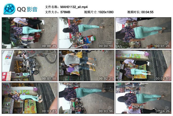 精选街拍视频 No.123 Paul大师作品 紧身绿裤丰臀学生妹 / MP4-578MB / 街拍视频-绅士图