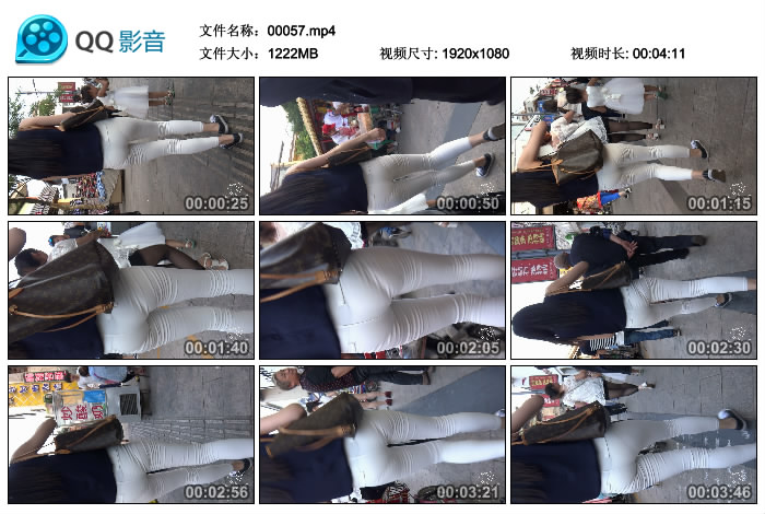 精选街拍视频 No.136 Paul大师作品 紧致白裤MM / MP4-1.41GB / 街拍视频-绅士图