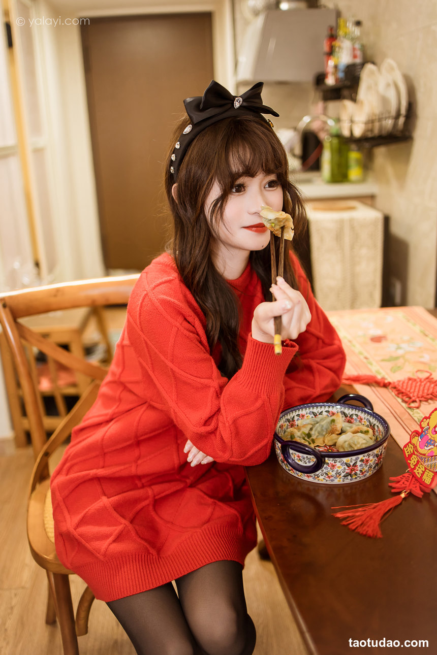 图片[3]-[YALAYI雅拉伊]2023.01.19 NO.1001 穿上你送的红毛衣 小亭[45+1P／532MB]-绅士图