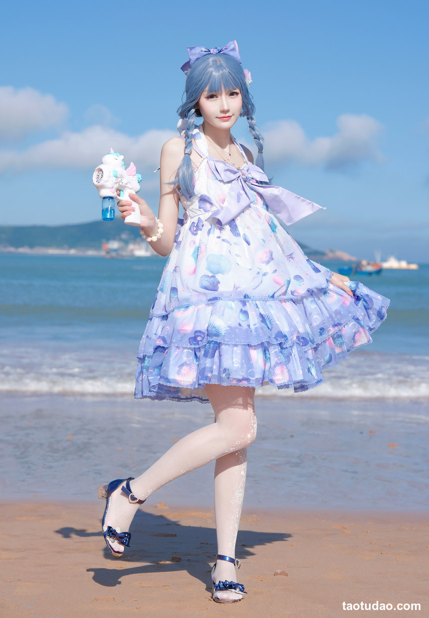 图片[4]-彩芸_Nebula – NO.01 渐变贝壳白紫 [15P-72MB]-绅士图