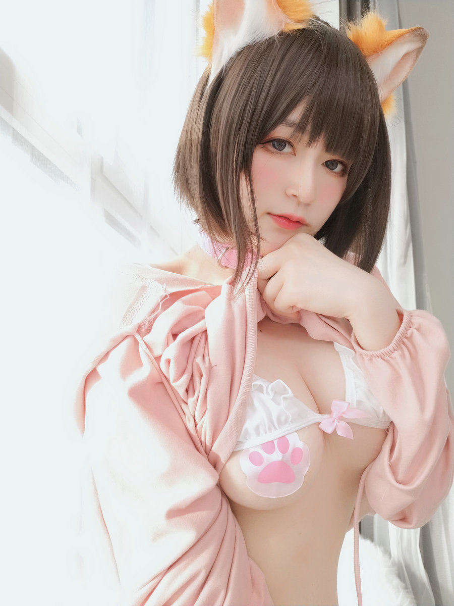 Coser小姐姐白银 - 粉红狐狸 / 110P7V-909MB / cos萌妹-绅士图