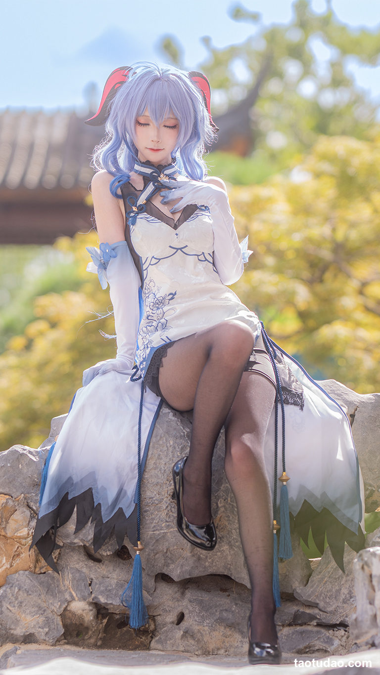 图片[3]-坂坂白 NO.005 甘雨旗袍 [15P-157.58 MB]-绅士图