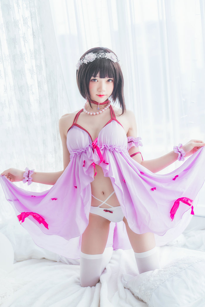 桜桃喵 - (加藤惠)小睡裙 / 38P-516MB / cos萌妹-绅士图