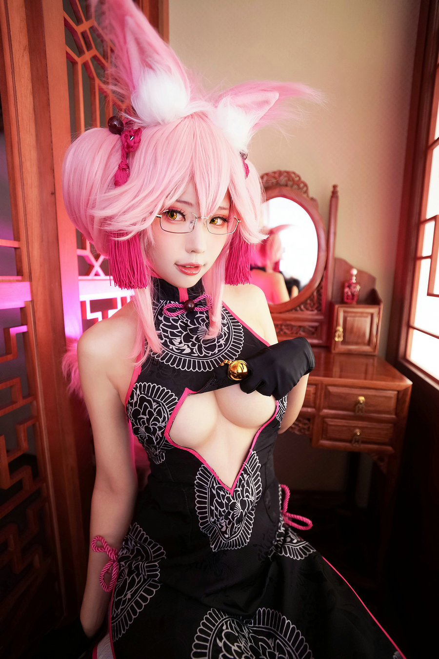 Ely_eee(ElyEE子) - 玉藻前旗袍 / 33P-208MB / cos萌妹-绅士图