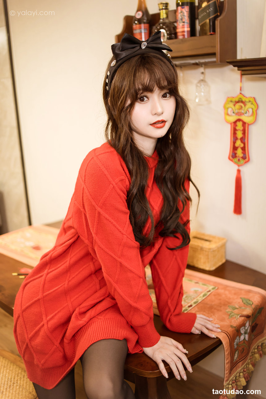 图片[4]-[YALAYI雅拉伊]2023.01.19 NO.1001 穿上你送的红毛衣 小亭[45+1P／532MB]-绅士图