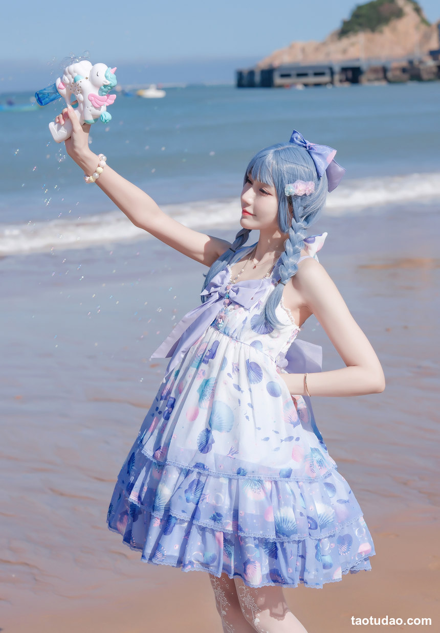 图片[2]-彩芸_Nebula – NO.01 渐变贝壳白紫 [15P-72MB]-绅士图