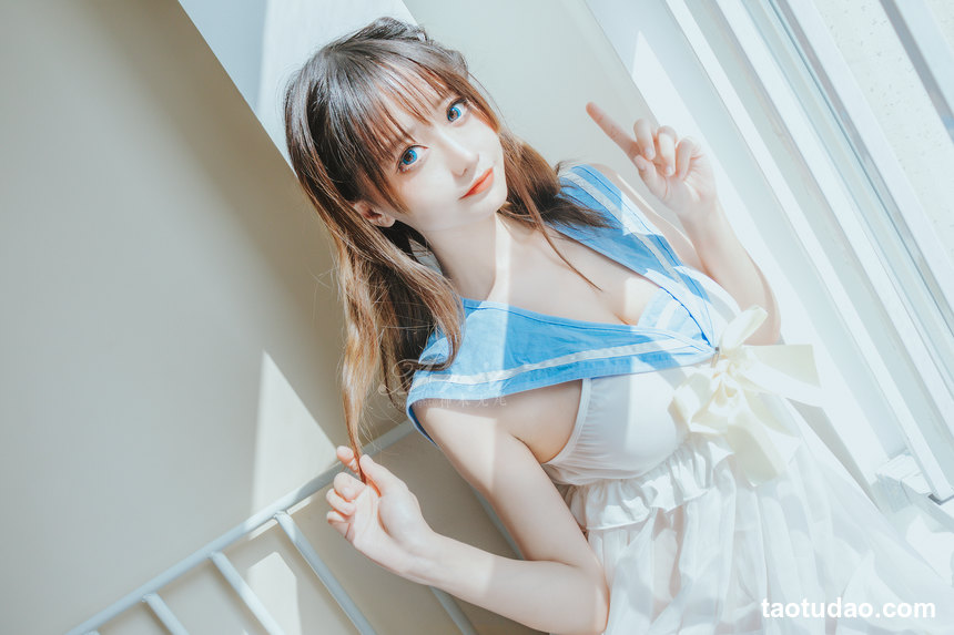 图片[3]-神本无尾 – NO.01 蓝色睡裙 [16P-69MB]-绅士图