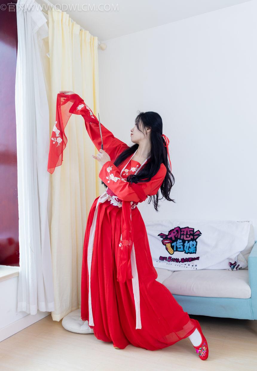 图片[4]-物恋传媒 NO.2328 绒绒-汉服、布鞋、白棉袜（打底）红色船袜（叠穿）[174P-1V-5.43G]-艺库