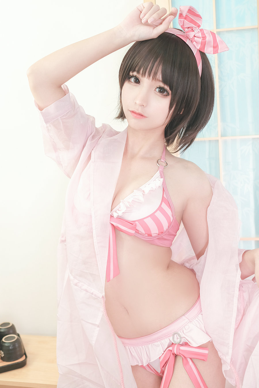 动漫博主蠢沫沫 - 加藤惠泳装 / 40P-473MB / cos萌妹-绅士图