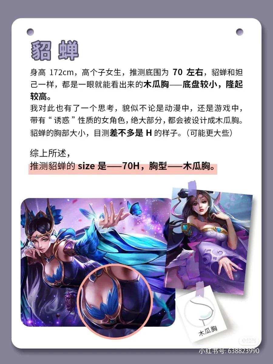 测量王者荣耀女英雄胸围「第二期」