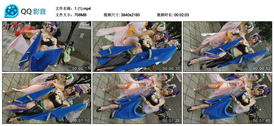 精选街拍视频 No.1421 白嫩青春少女玩cosplay 身材很丰满 / 708MB / 街拍视频-绅士图