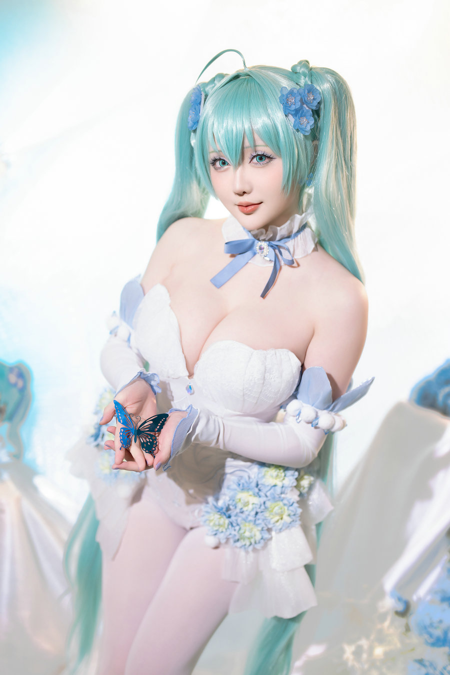 Coser小姐姐星之迟迟初音未来 粉蝶花精灵 [54P1V-4.51GB]-绅士图